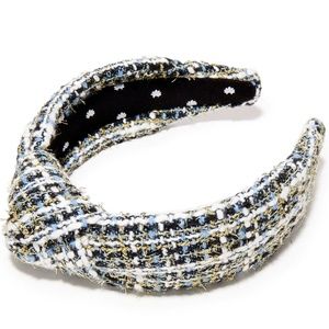 Lele Sadoughi Golden Graphite Boucle Knotted Headband